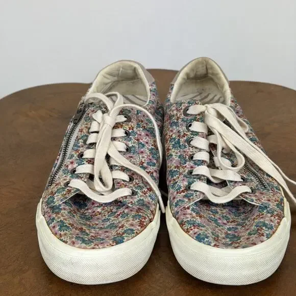 Taos Multicolor Floral Pattern Lace Up or Zip Closure Sneaker Womens Size 10.5 - Picture 3 of 7